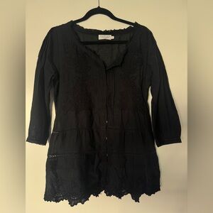 Velvet by Graham & Spencer Black Blouse